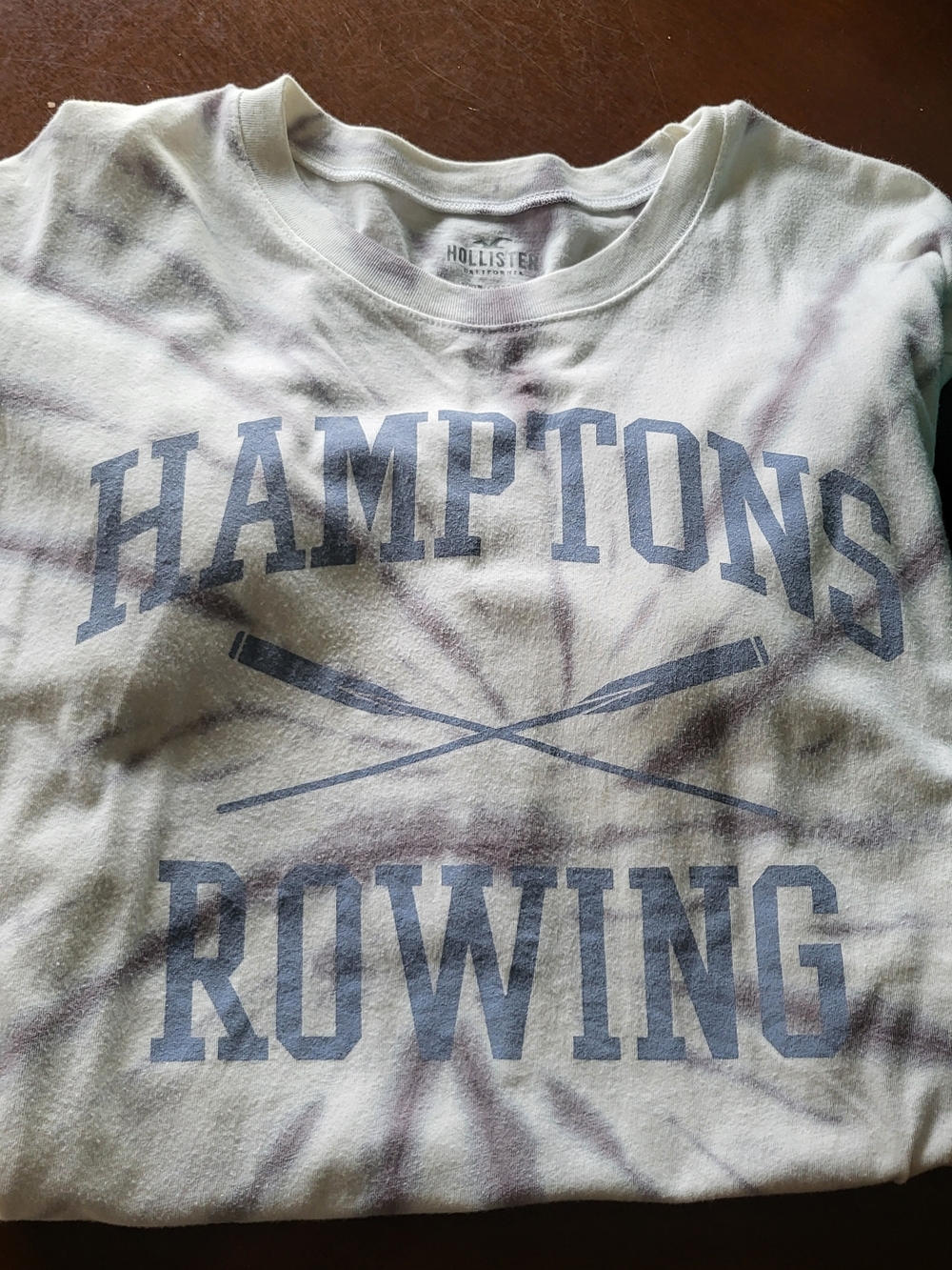 Hollister Hamptons Rowing Tie-Dye Tee - White & Light Purple